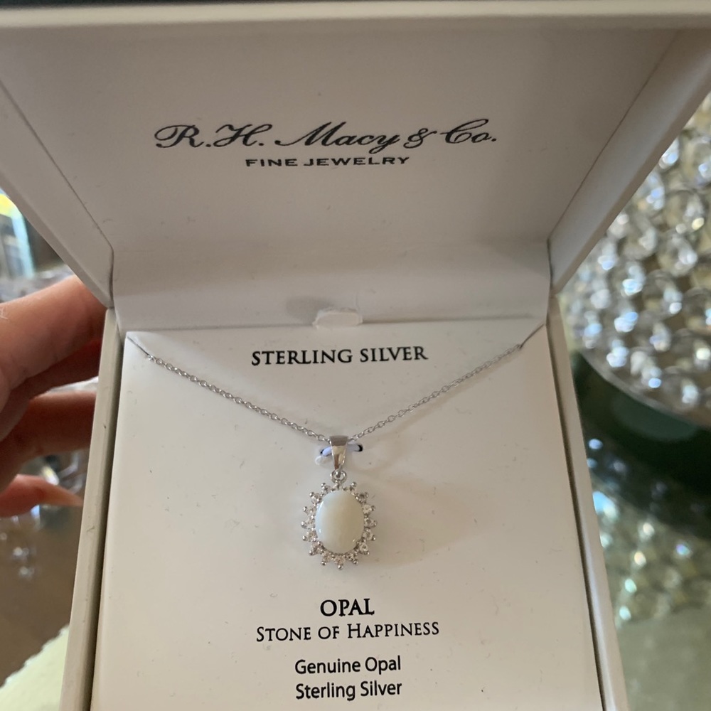 Opal and Silver necklace.